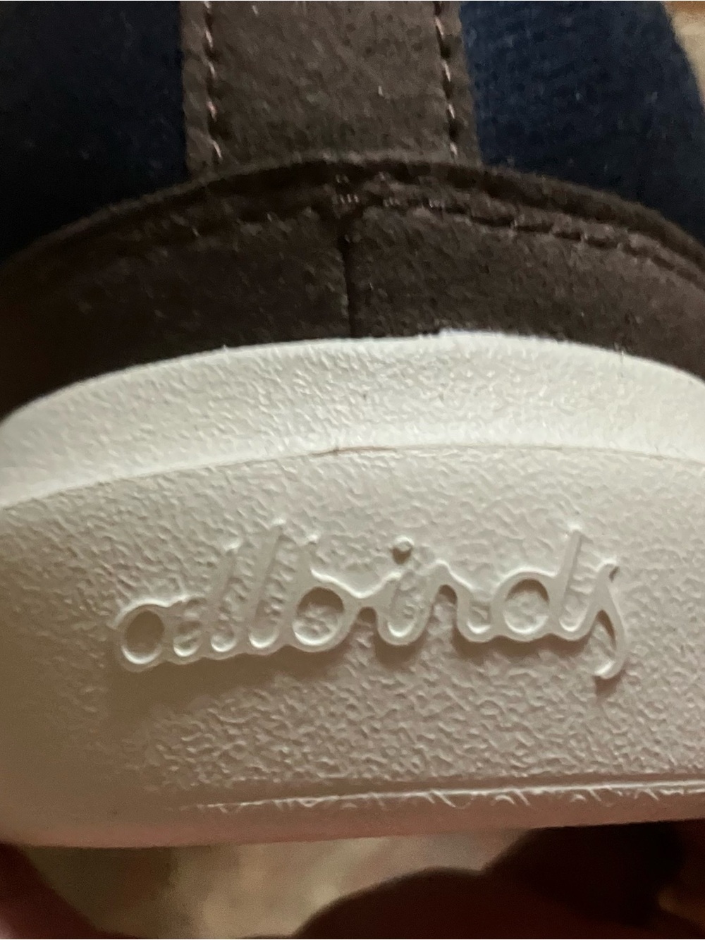 allbirds Brown Upper Sneakers with White Sole and Embossed Logo